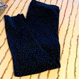 Navy animal print Spanx jeggings, size 2X